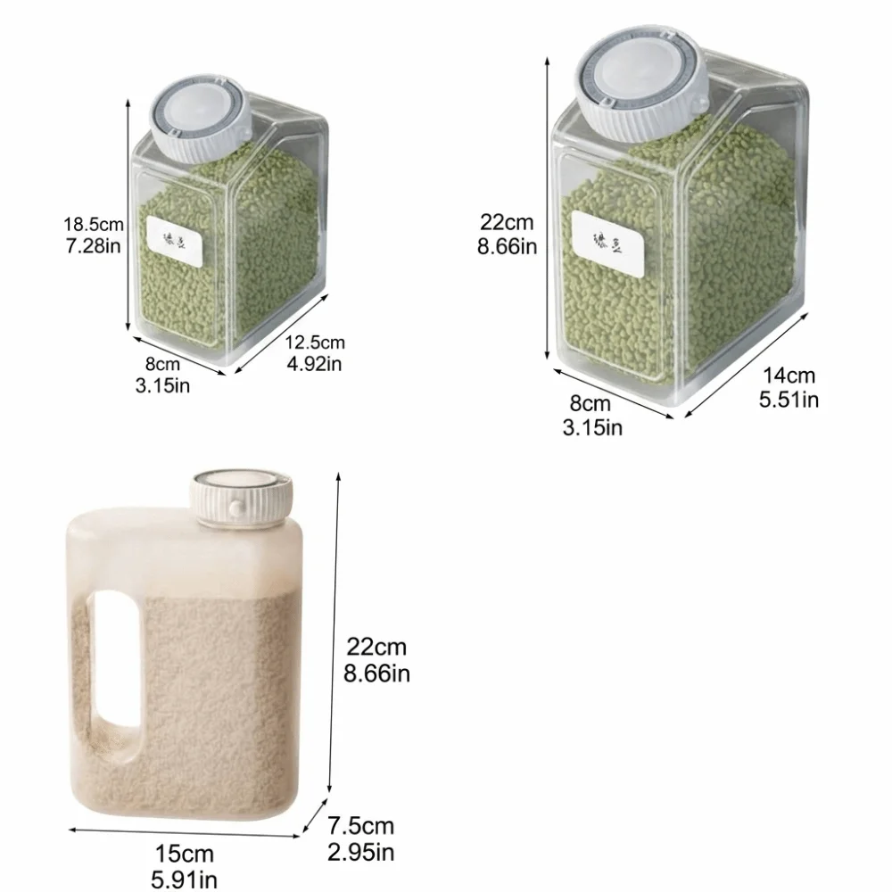 Salad Jar Thickened Sealed Jars Leak-Proof Bug Proof Storage Container Moisture Proof Lidded Storage Box Travel 6