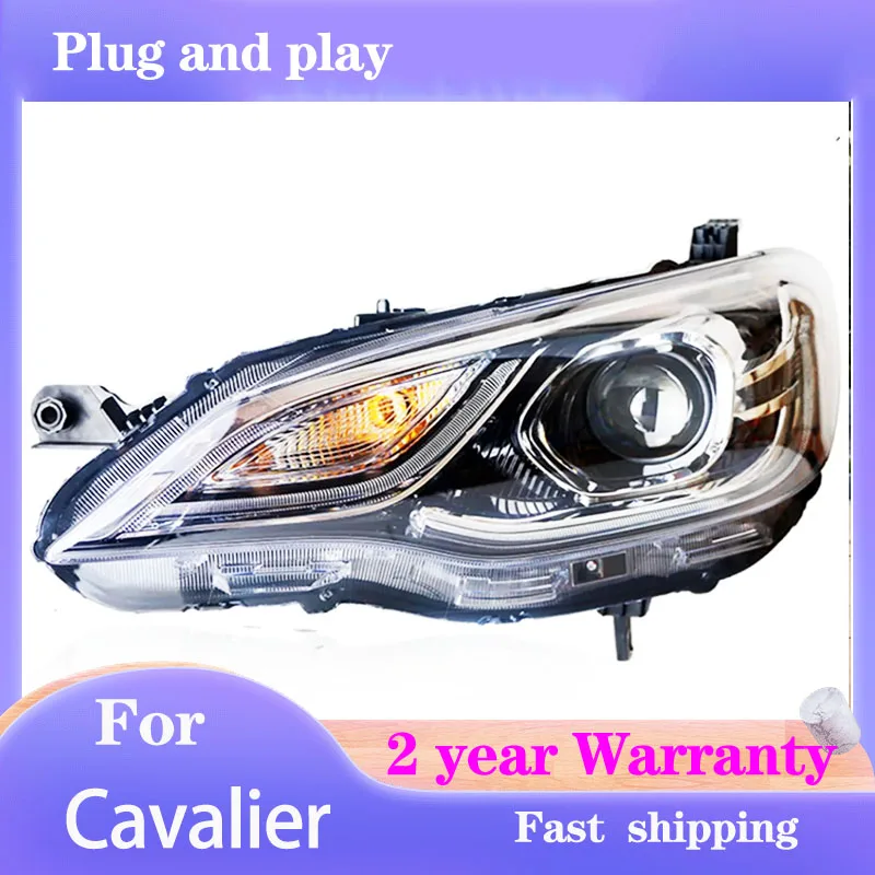 

Стайлинг автомобиля для Chevrolet Cavalier, фара 2016-2018, фара Cavalier, DRL, указатель поворота, ближний свет, линза проектора