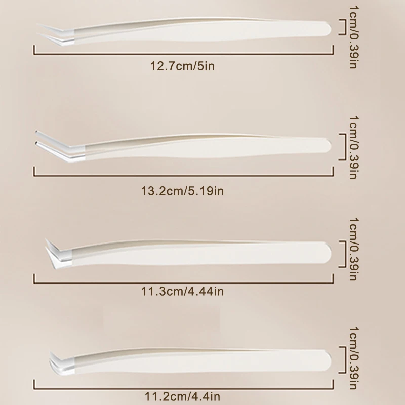 Multifunktionale Pinzette, Edelstahl-Wimpernpinzette, Pfropfen falscher Wimpernpflaster, falsche Wimpernhilfen, tragbare Pinzette