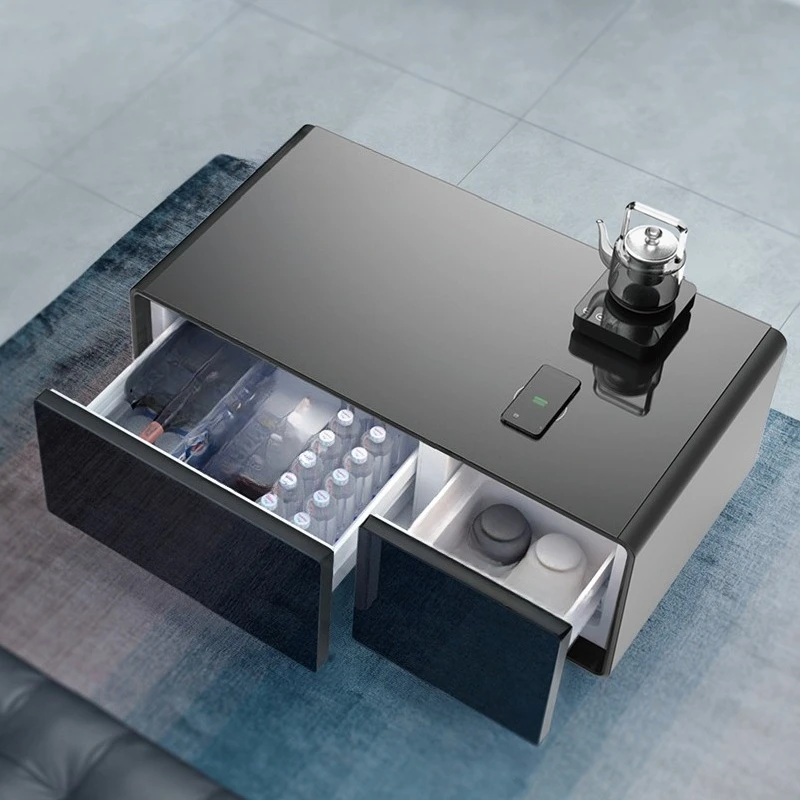 

Multifunctional smart home furniture coffee table refrigerator refrigerator smart coffee table with wireless charging