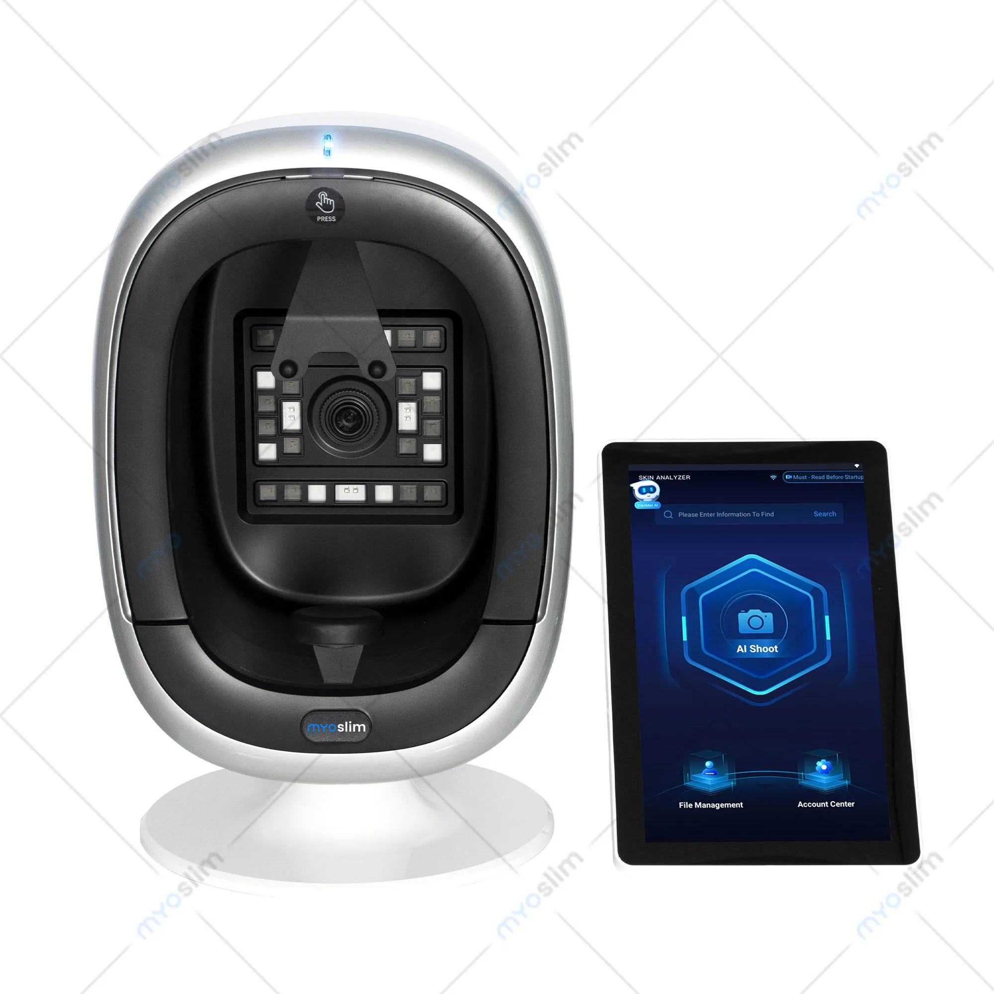 3D O1 Full Face Smart Mirror Machine Skin Test  8 Spectrum Professional Analysis Results Aisia Face Skin Analyzer Machine