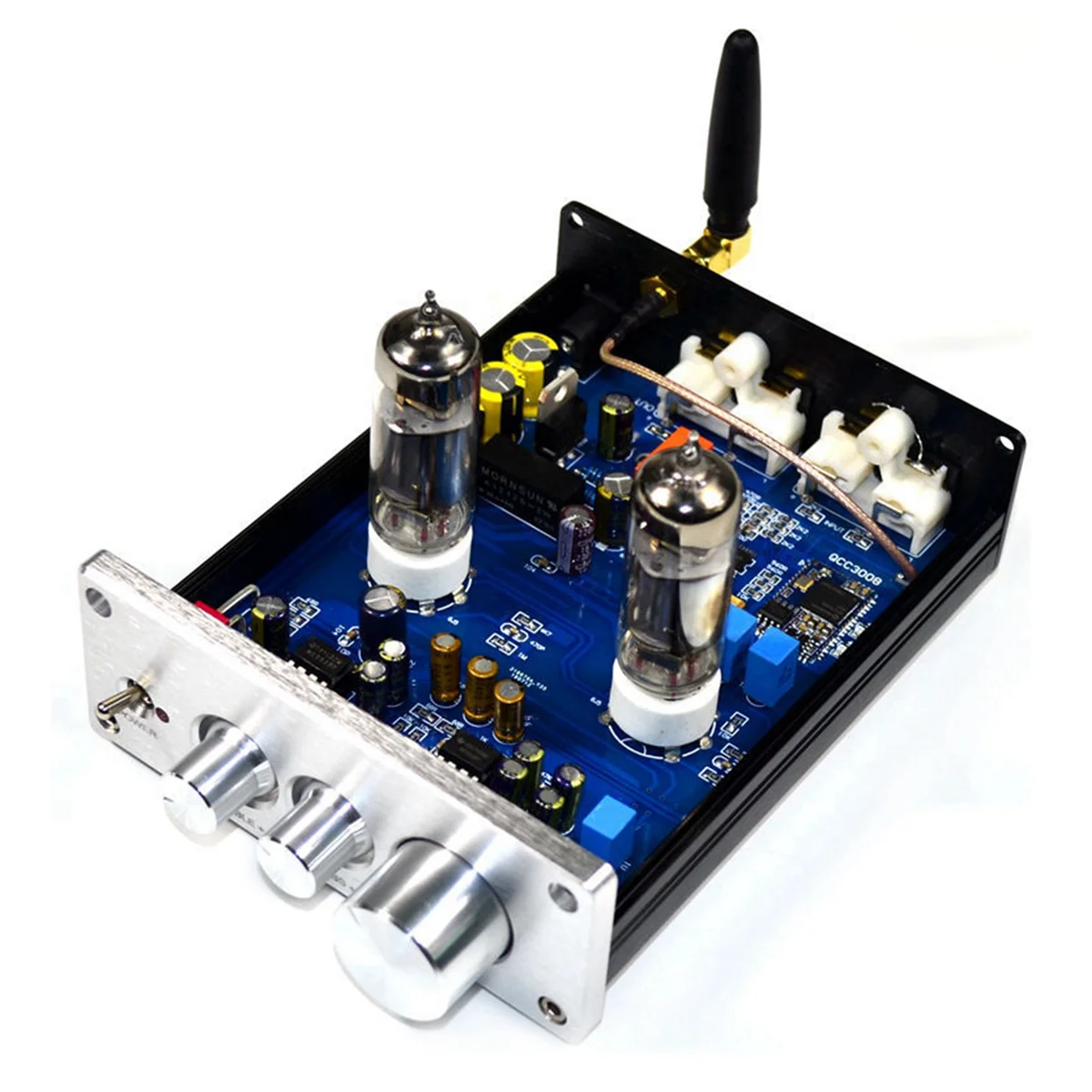 Imagem -04 - Buffer Hifi Tube Preamp Amplificador Pré-amplificador Estéreo Treble Bass Ajuste de Tom Prata Bluetooth 4.2 6j5 Pcs