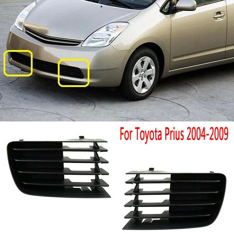 

1 Pair Fog Light Lamp HOLE COVER LOWER Grille Car for Toyota Prius 2004-2009 53112-47020 53112-47030