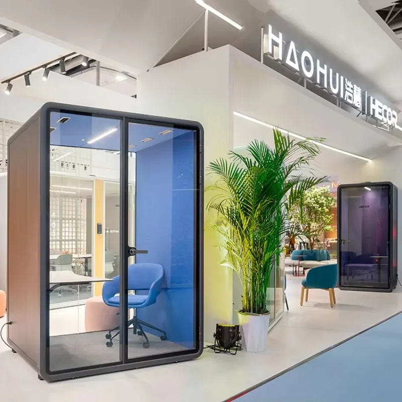 Modern Design Acoustic Booth Private Live Streaming Mute Workstation Booth Open Office Work Silent Room Meeting Phone Booth