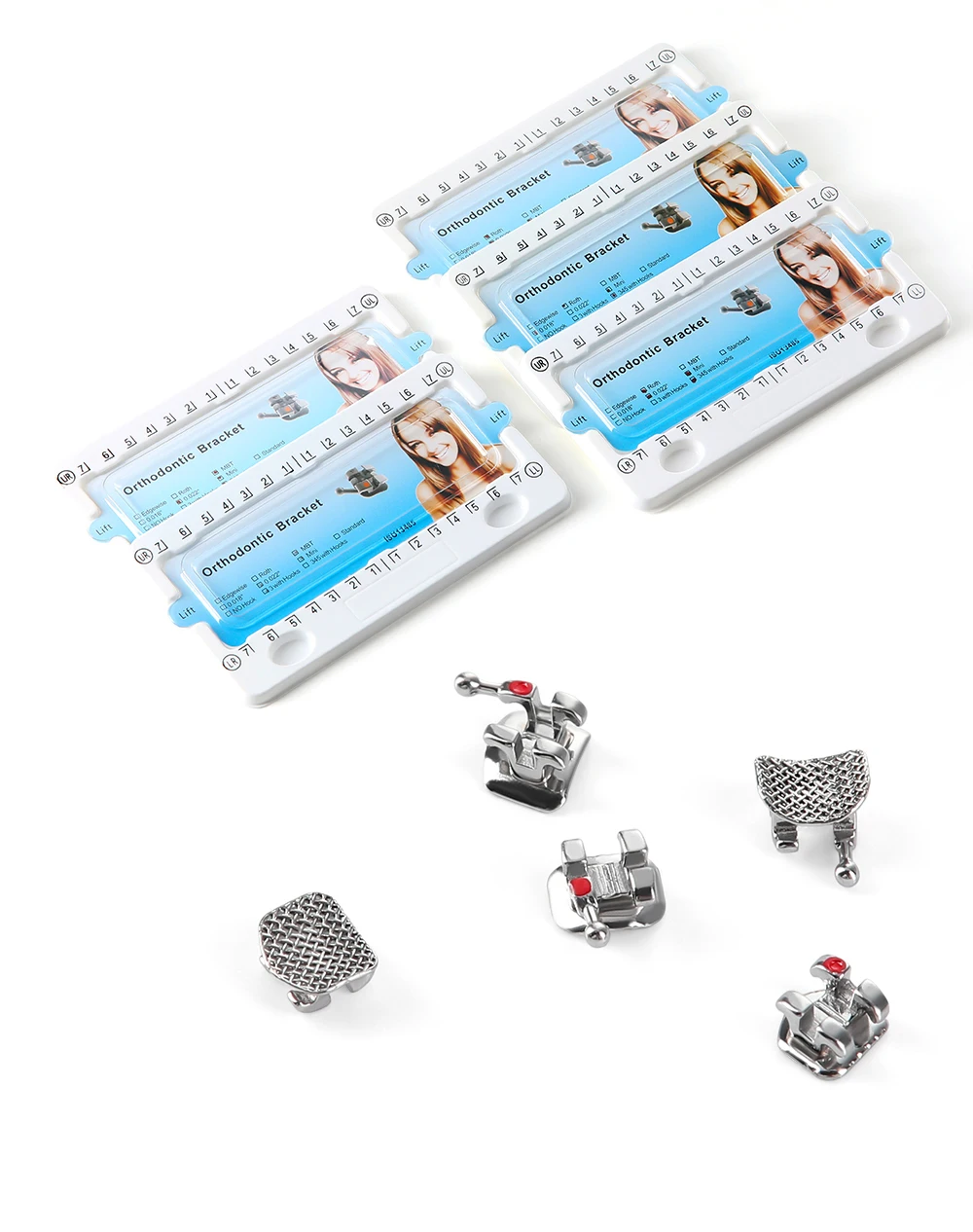 10 Packungen AZDENT Dental Klammern Kieferorthopädische Zahnspangen Metallgeflecht Basis Mini Roth/MBT Slot 0,022/0,018 Haken 3-4-5 Zahnmedizinwerkzeuge – Detail 8