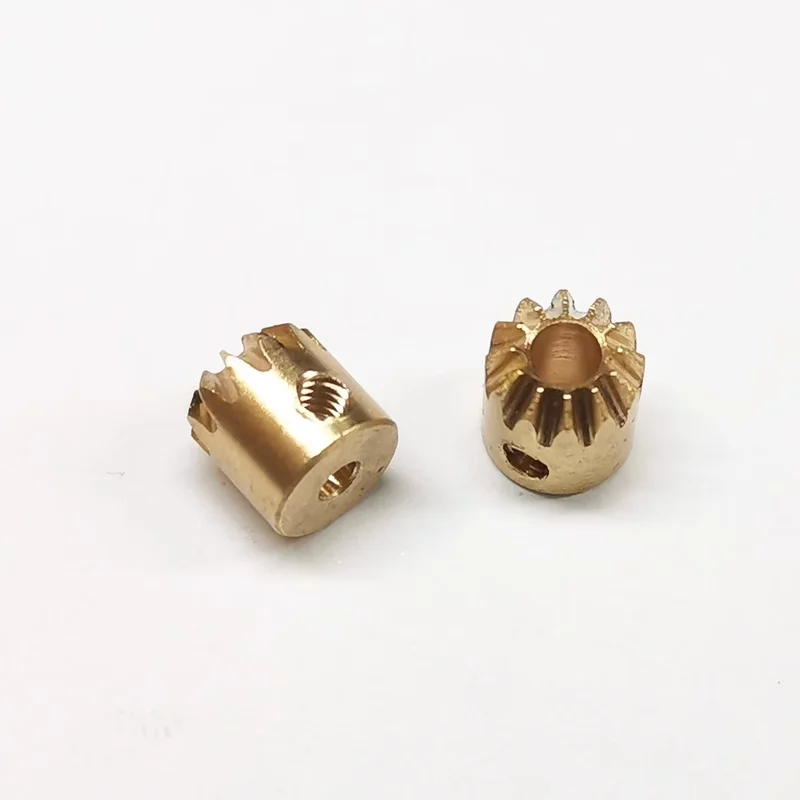 Image of Rechtwinkliges Getriebe, 0,5 m, 12 T, 2/3 mm, 90-Grad-Modelle aus Messing und Metall mit Kegelrad
