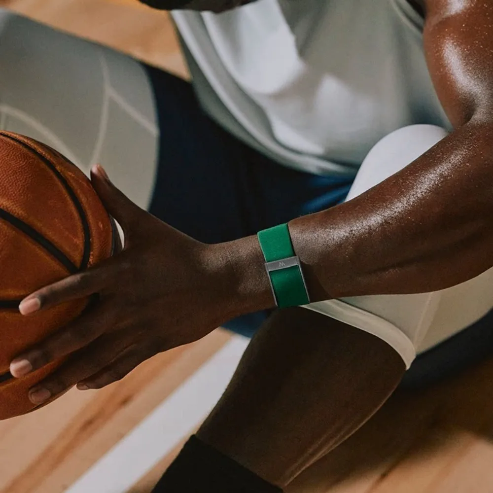 For WHOOP 5.0 MG Band Waterproof Quick Dry Nylon Strap Elastic Sport Replacement Wristband W Logo Silver Metal Frame Accessories
