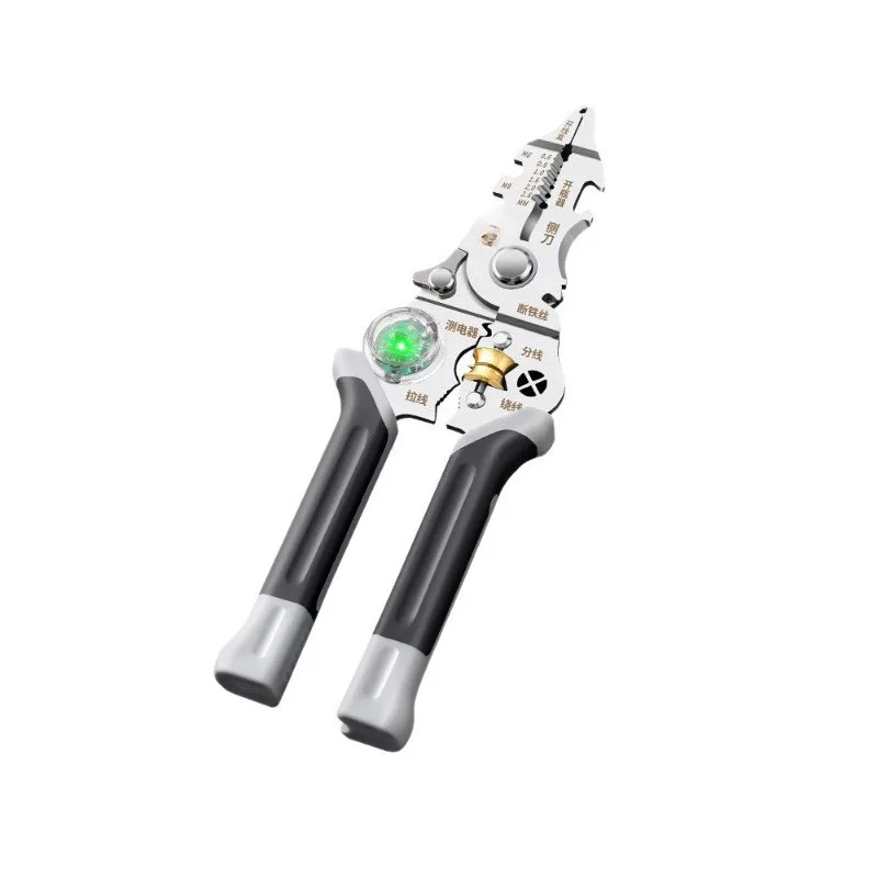 Multifunctional Wire Stripper Pliers 8-Inch Electrician Cable Stripping Crimping Cutting Tool