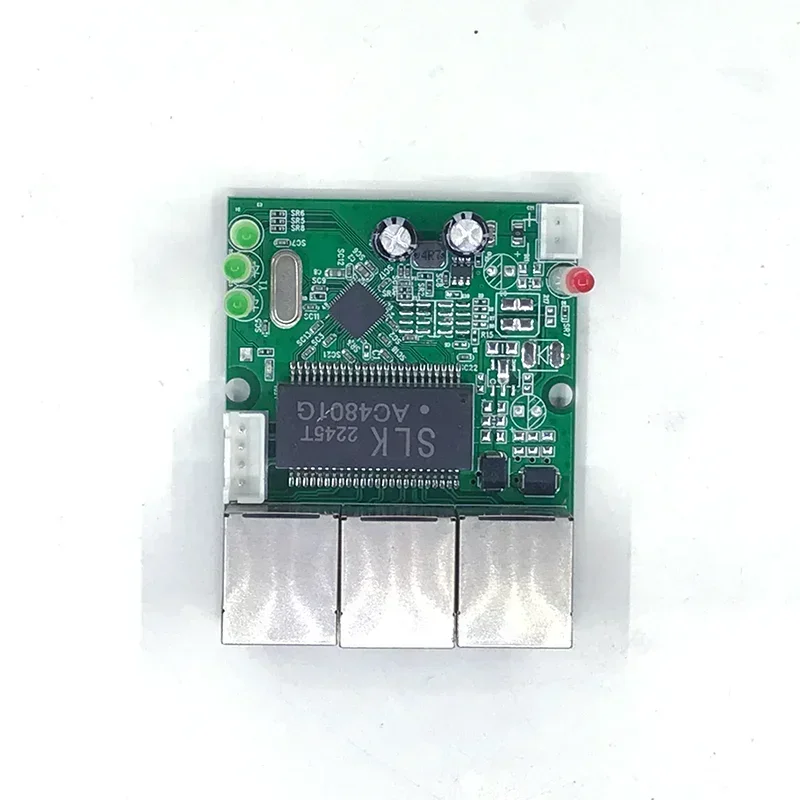 Mini PCBA 4 Poorten Industriële schakelaar module 10/100Mbps 5V 12V 15V 18V 24V Bliksembeveiliging 4KV Antistatische 4KV