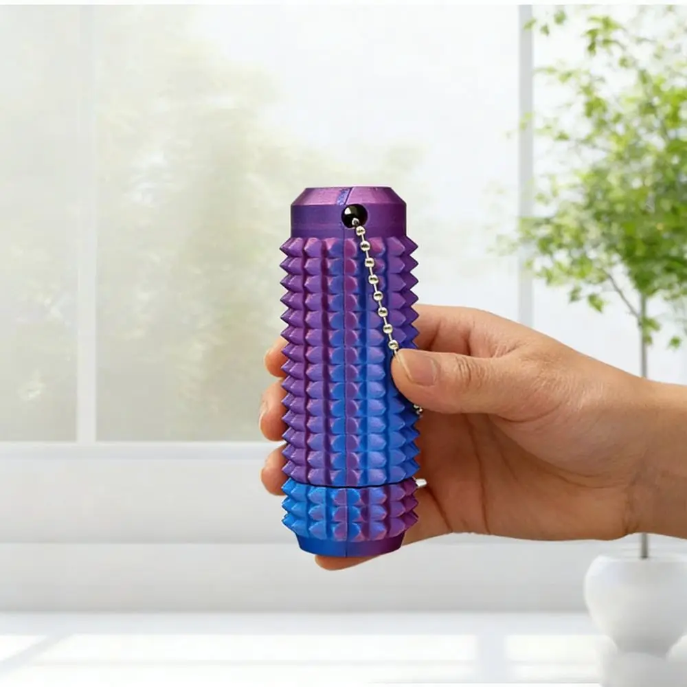 3D Printed Spiky Sensory Fidget Toys 360 degree bearing rotation Pocket Grippie Stim Stress Fidget Toy Mini Roller