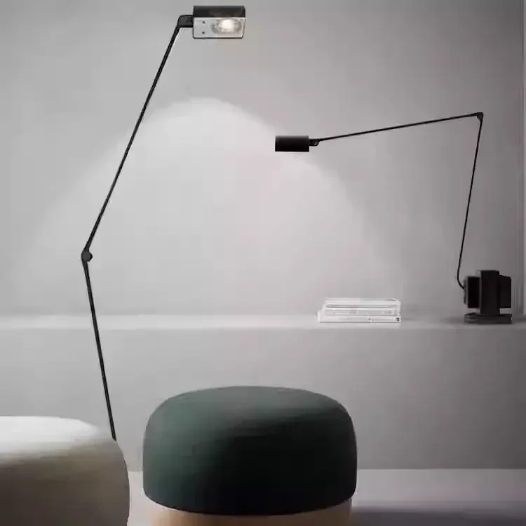 Dimmable motor floor lamp antique model house exhibition hall