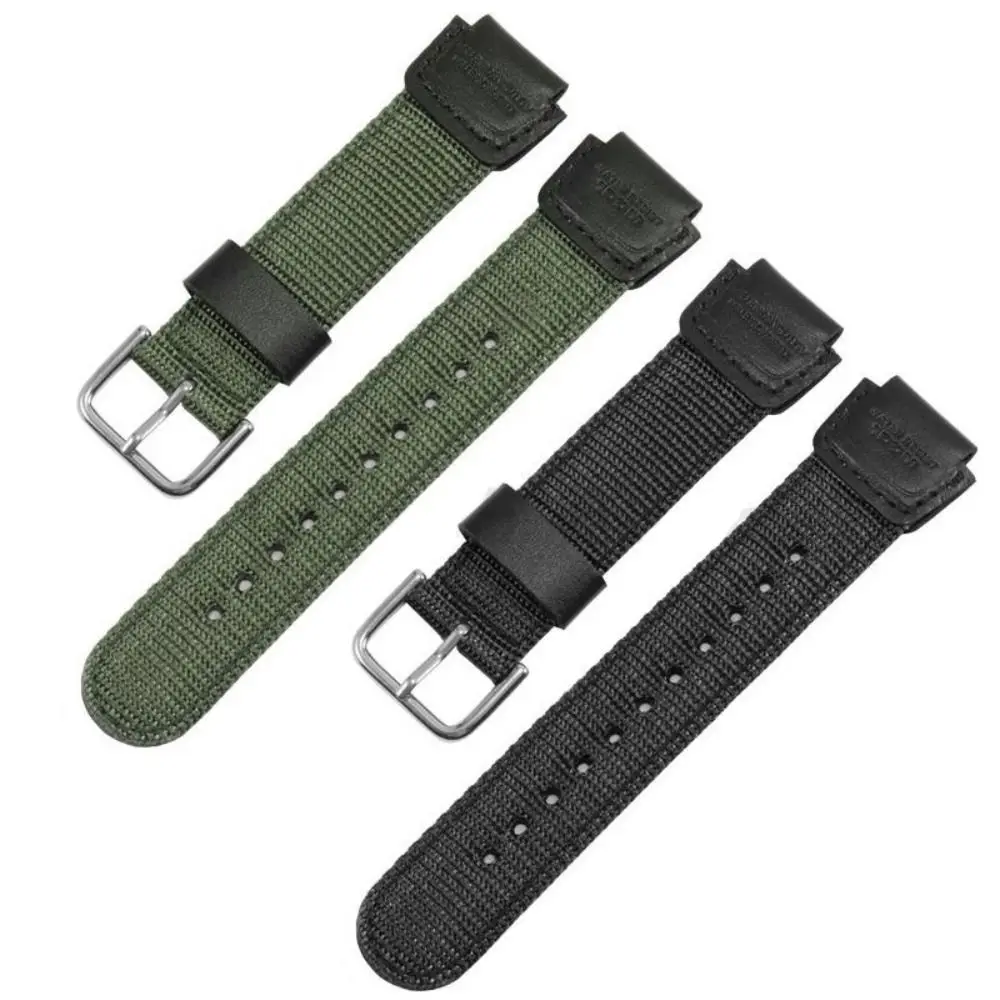 Sports Nylon Canvas Strap Men Women Pin Buckle 18mm Watchband Watch WristBand for C-asio G Shock AE-1200WH/SGW-300/AQ-S810W