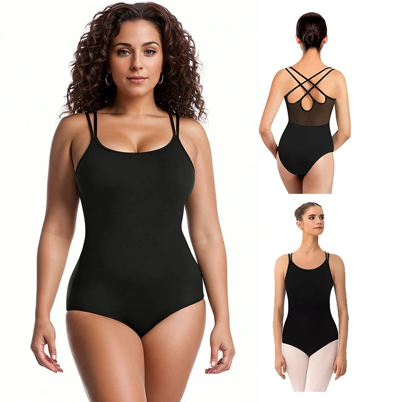 Женский классический черный камзол, балетный танцевальный купальник для взрослых, танцевальная гимнастическая майка с мягкой подкладкой, костюмы без рукавов