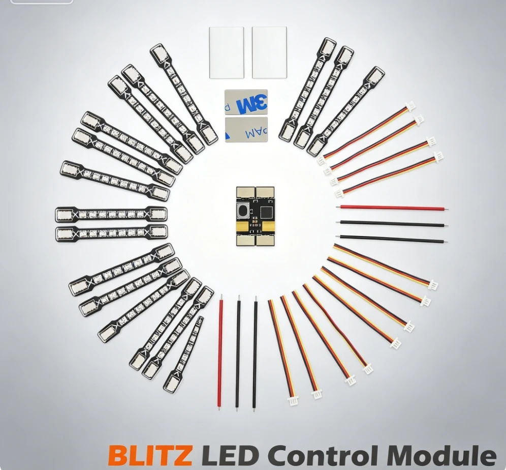 

iFlight BLITZ LED Control Module + Tiny LED Strip Set 5V RGB 8 Colors for FPV Racing Drone
