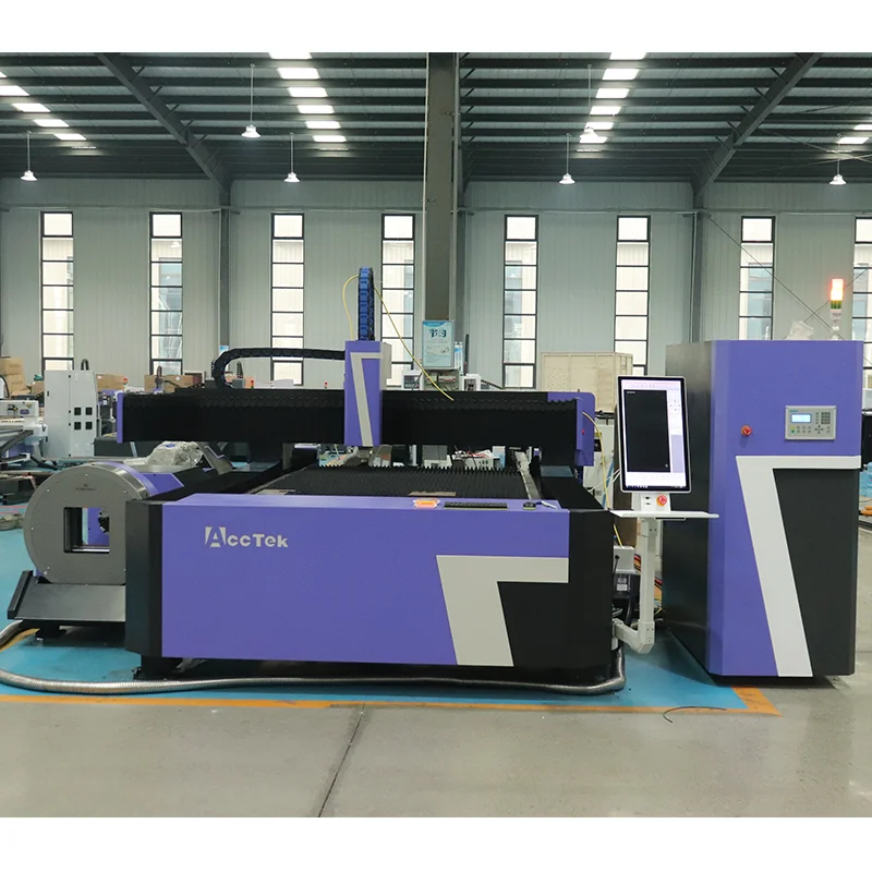 Fiber Laser Cutting Machine with 3m/6m Rotary Attachment Fiber Laser Cutter for steel aluminum Sheet Metal