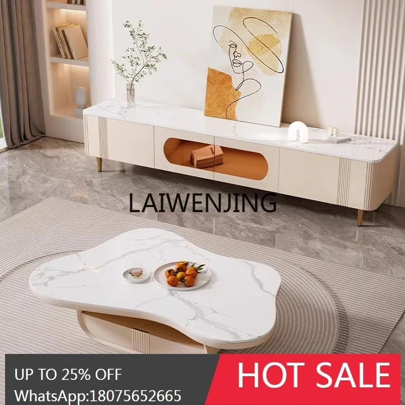 cream wind cloud coffee table household small apartment modern special-shaped rock slab creative personality