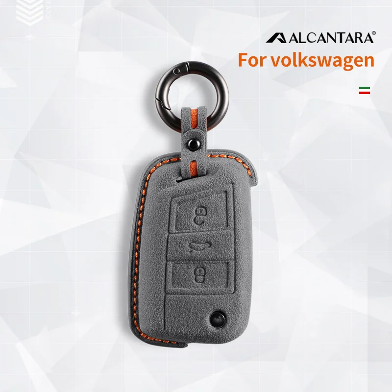 

Alcantara Car Key Shell Buckle Bag Accessories For Volkswagen Tiguan L Golf 7 Lamando Sagitar Teramont Lavida Bora Tayrgn