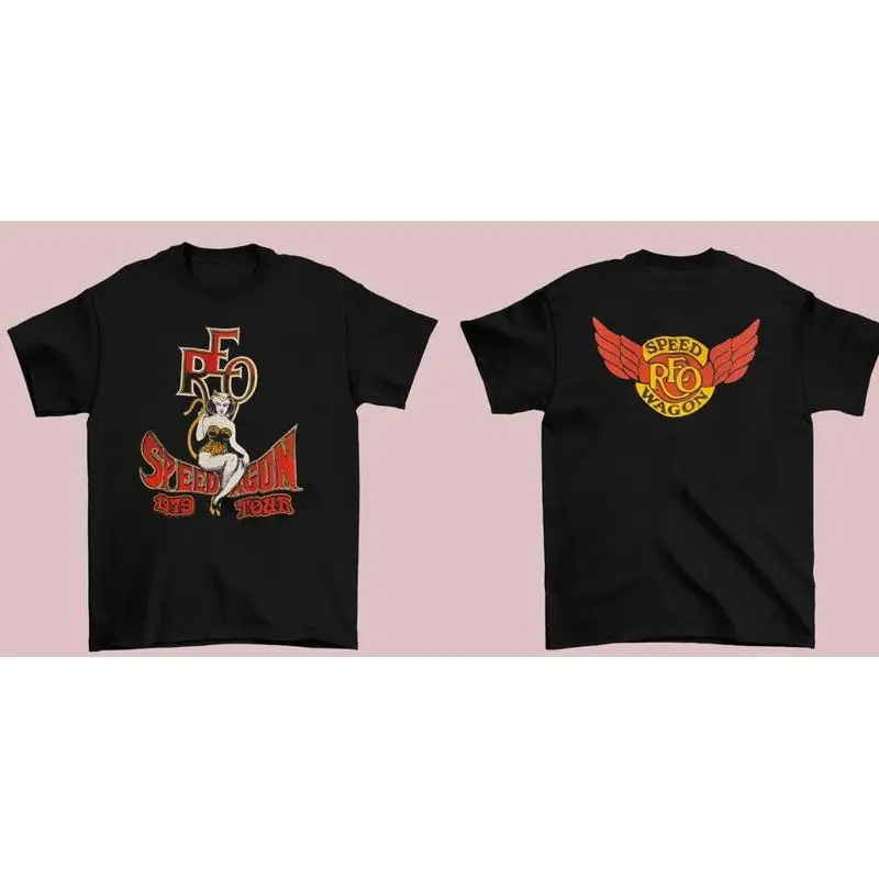 

Rare Reo Speedwagon T Shirt Black S 234Xl 2 Sides