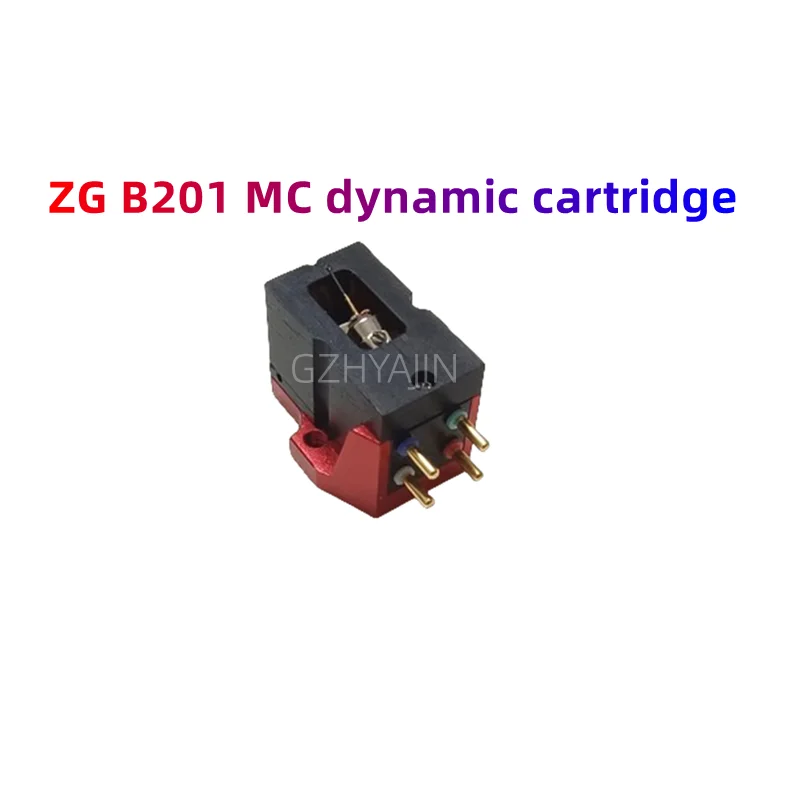 ZG B201 MC dynamic cartridge without front magnetic plate, titanium alloy rod, diamond needle, pure silver coil, black glue cart