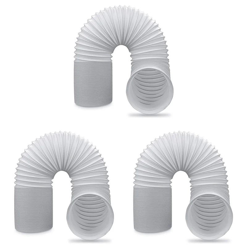 AS60-3X Airconditioner draagbare uitlaatslang - diameter 5 inch - 59 inch lang - Universele flexibele buis tegen de klok mee