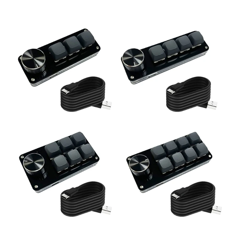 

Ergonomic Macro Keyboards with Customs Knob,for Gaming and Productivity Tasks Customizable Buttons Progammable Keyboard