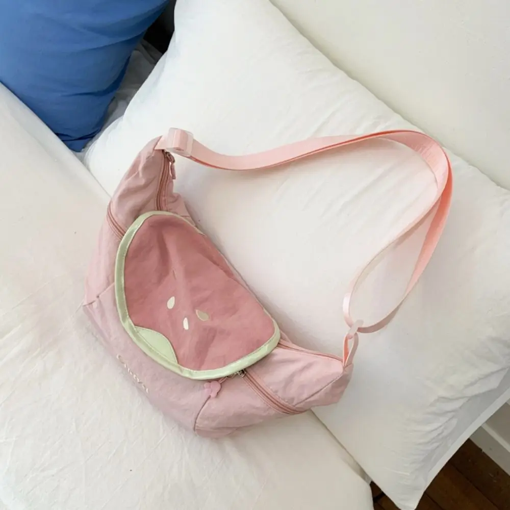 

Casual Korean Style Nylon Shoulder Bag Large Capacity Creative Cloth Messenger Bag Tote Bag Lightweight Handbag Outdoor