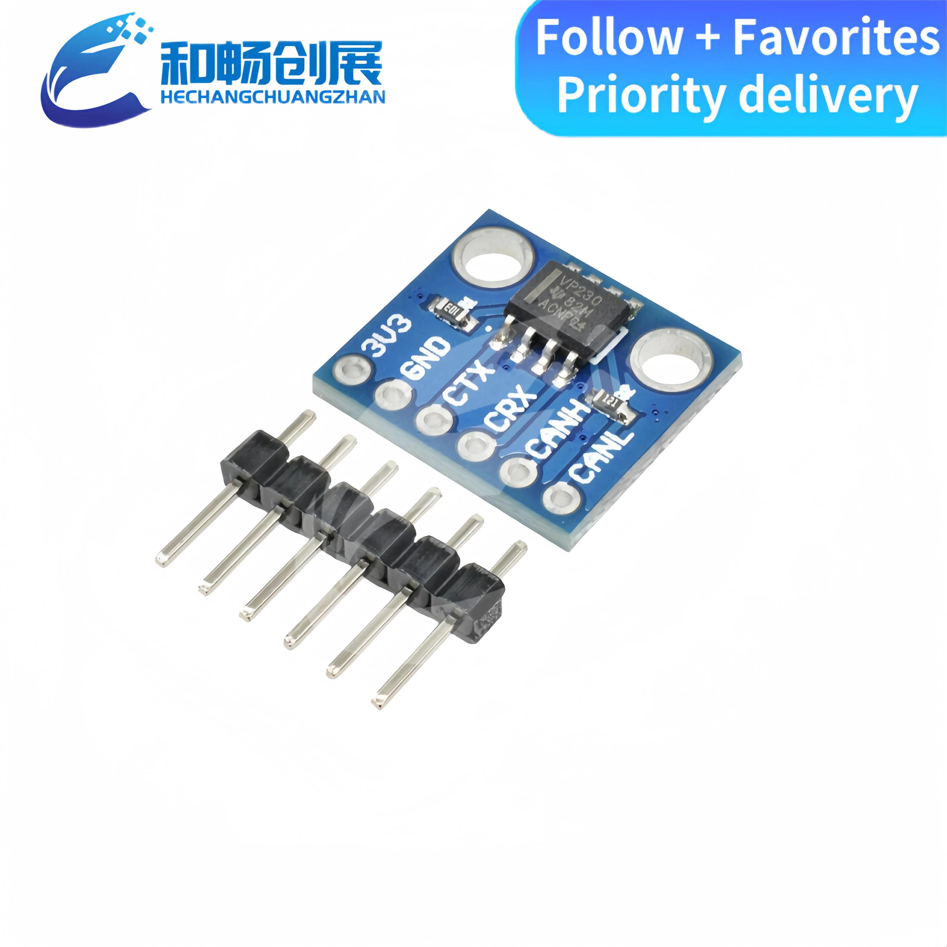 2pcs MCU230 bus transceiver SN65HVD230 CAN communication module 230