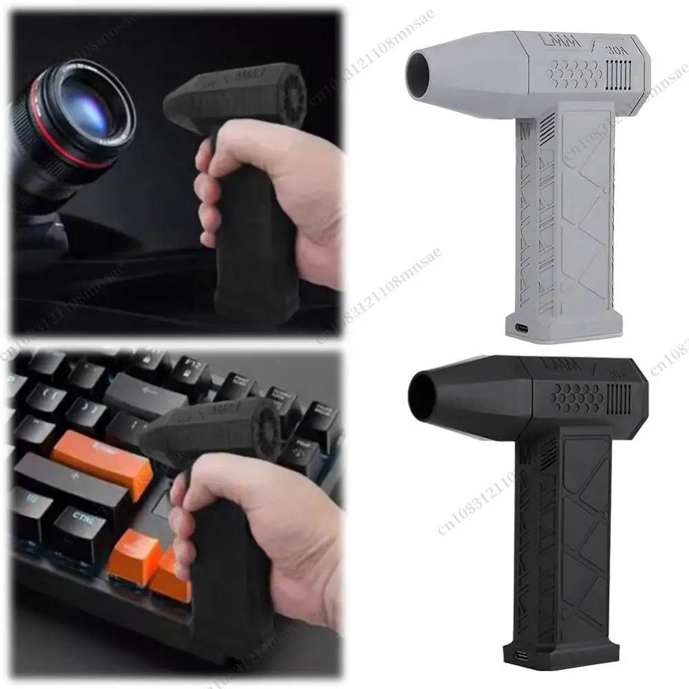 Mini Turbo Jet Fan 130000RPM Violent Turbo Fan 52m/s Brushless Motor Powerful Air Blower Dust Cleaner for PC Keyboard BBQ Tools