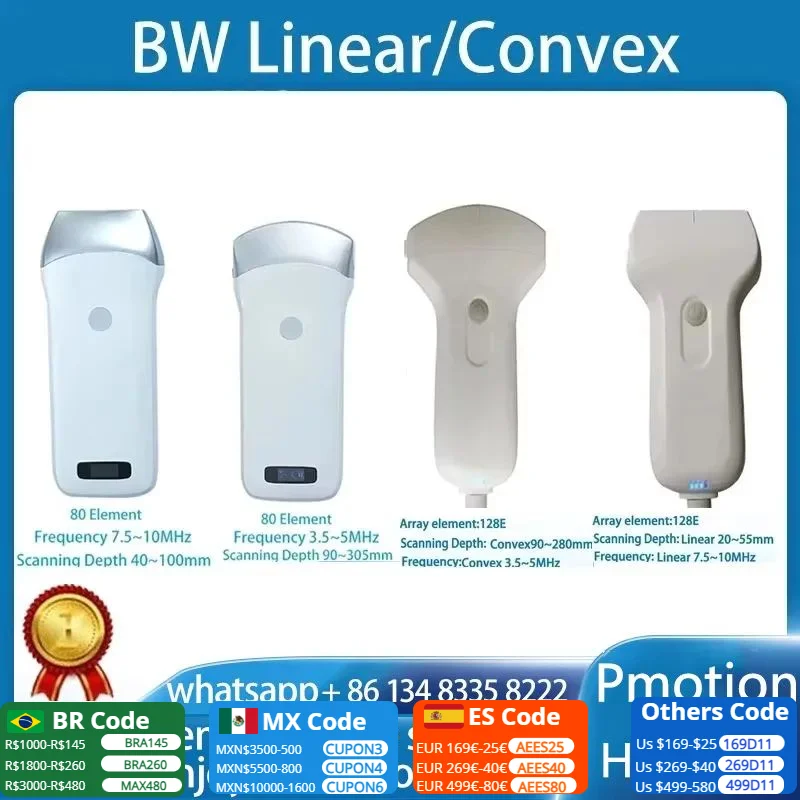 Gratis Koffer Draagbare Draadloze Echografie Sonde Scanner Draagbare Machine Wifi Echografie Scanner