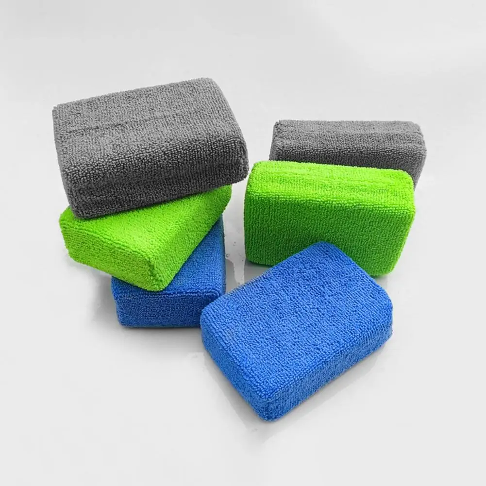 Washable Reusable Detailing Accessory Microfiber Car Wash Sponge High Density Pad Reusable Soft Scrubber for Automotive