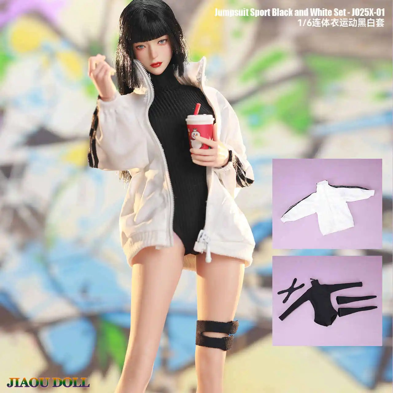 

1/6 Jiaoudoll For White Bodysuit Coat Bjd Doll Clothes Accessories Bjd Princess Doll Model Clothes Trailing Fantasy Clothing