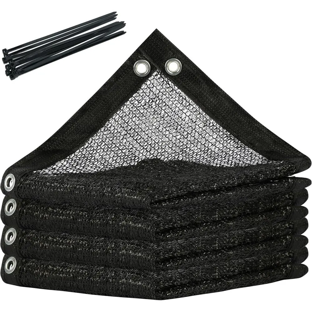 

Ткань для затенения растений 30% (черная, 12T x 17T), уличный затеняющий тент на заказ, затеняющее покрытие с улучшенными люверсами и стяжками, Nettin