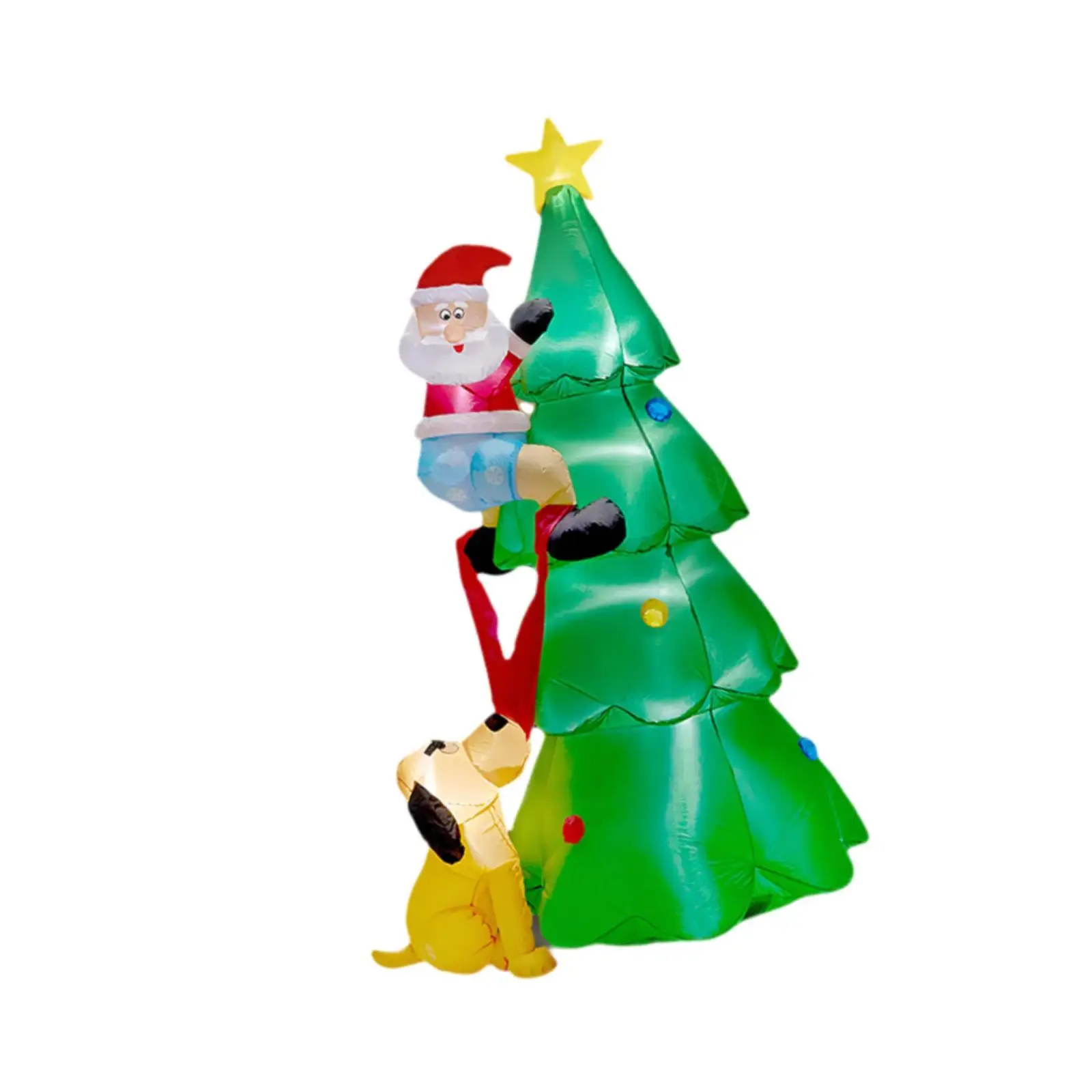 Christmas Tree Inflatable with Light Christmas Ornament for Patio Lawn Yard