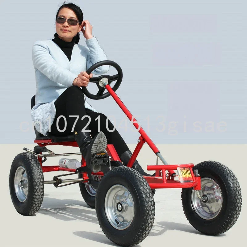 16 Inch Wheel Adult Go-Karts, With Hand Brake Pedal Go Kart, Can Load 120KG