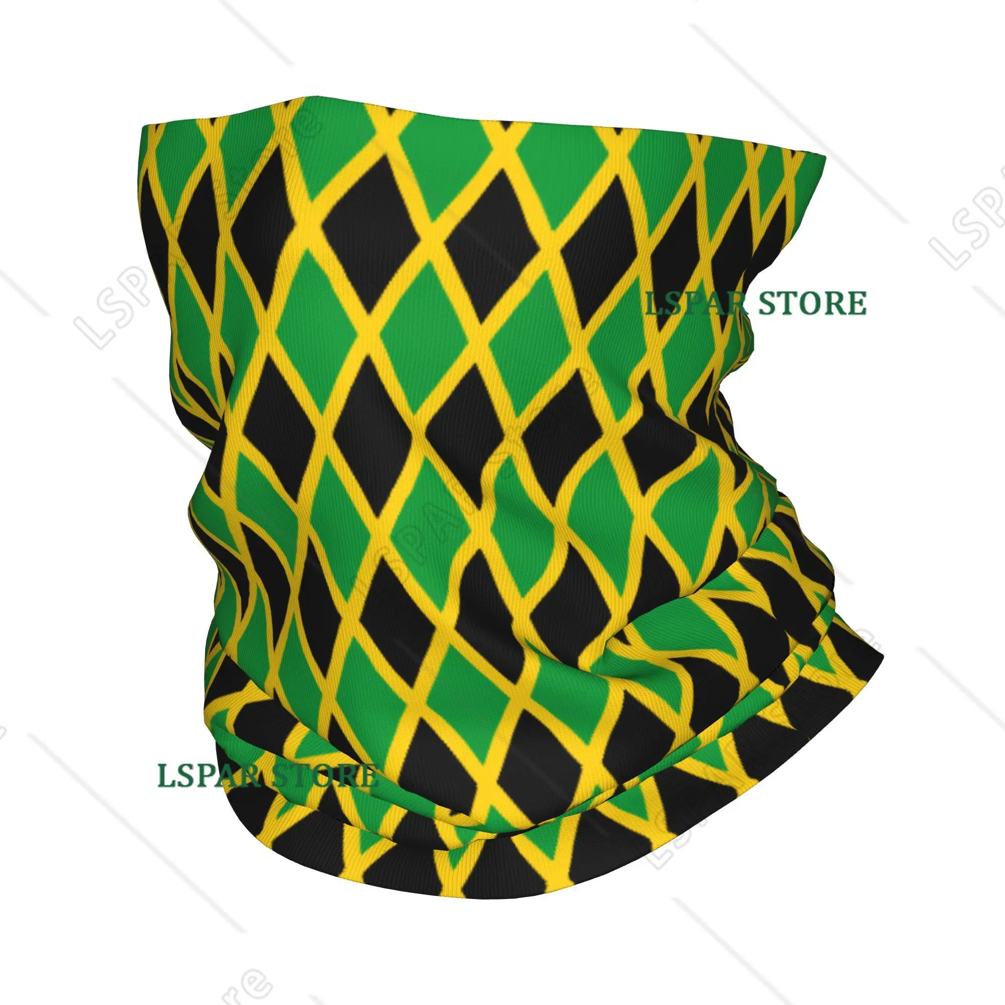 

Jamaica Flag Print Bandana Neck Warmer Women Men Winter Hiking Ski Scarf Gaiter Motorcycle Rider Face Cover