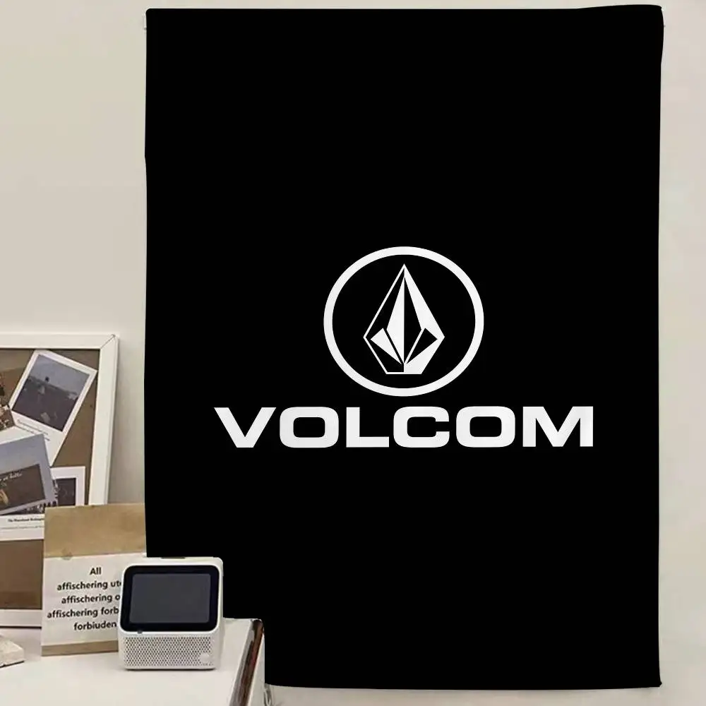 Fashion V-Volcom Logo Hanging Bohemian Tapestry Bohemian Wall Tapestries Mandala Kawaii Room Decor
