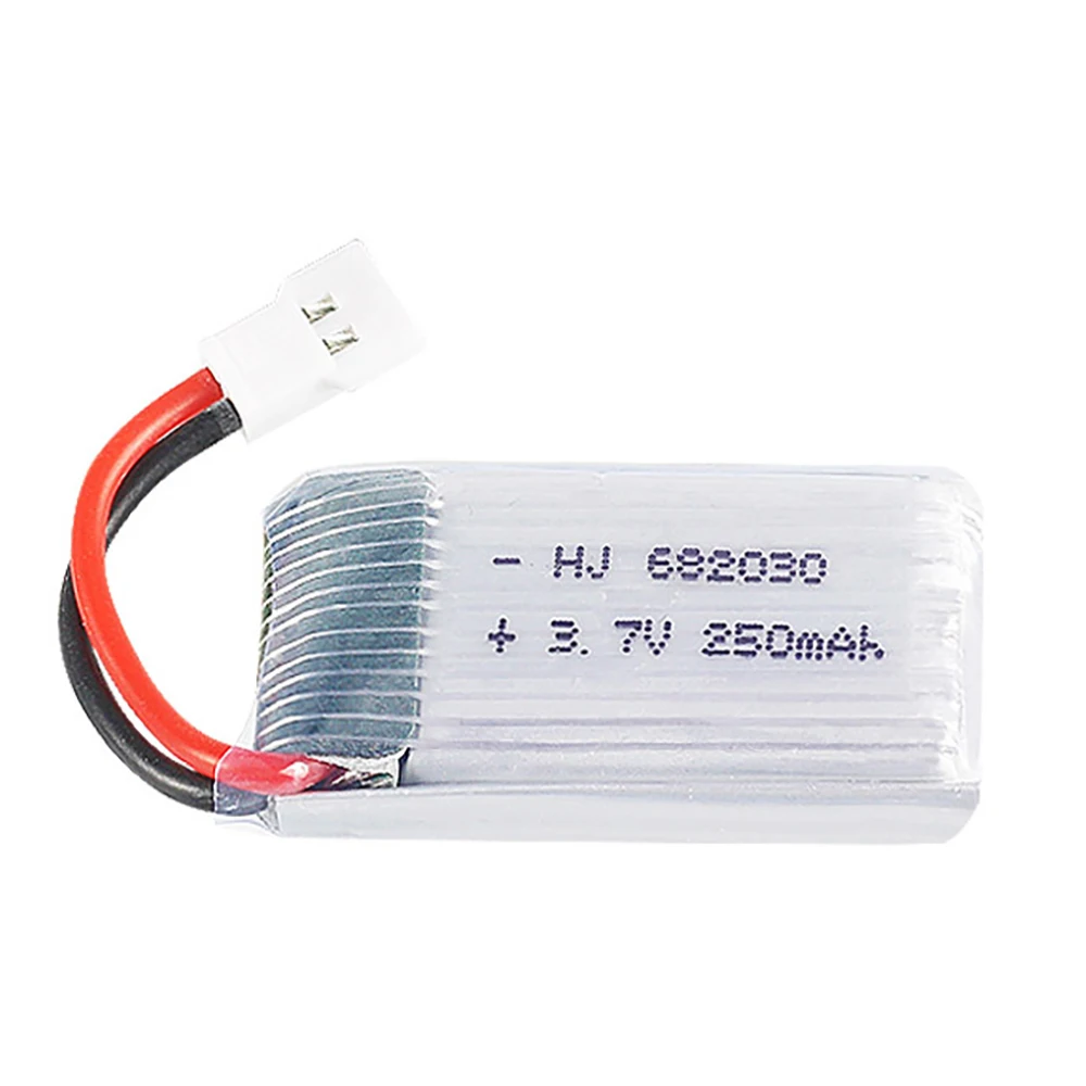 4/5/10 piezas de alta velocidad 3,7 V 250 mAh 682030   Batería Lipo 20c para Syma X11C X701 U830 FY310 RC accesorios de aviones piezas enchufe XH