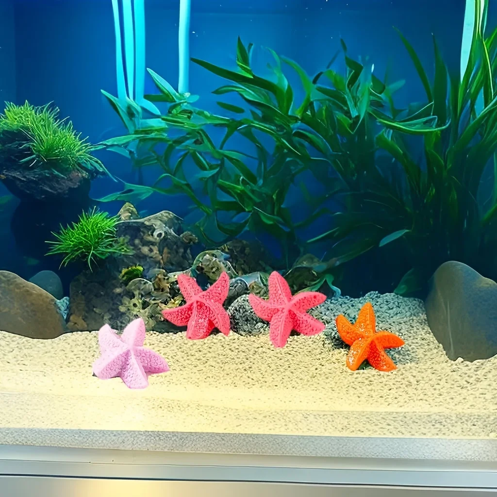 10/3 Stück Aquarium Strand Seestern dekorative Ornamente