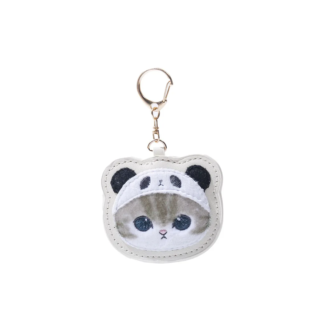 Cartoon Mofusand Shark Cat Leather Towel Embroidery Keychain Anime Peripheral Backpack Pendant Zipper Accessories Friends Gift view 4