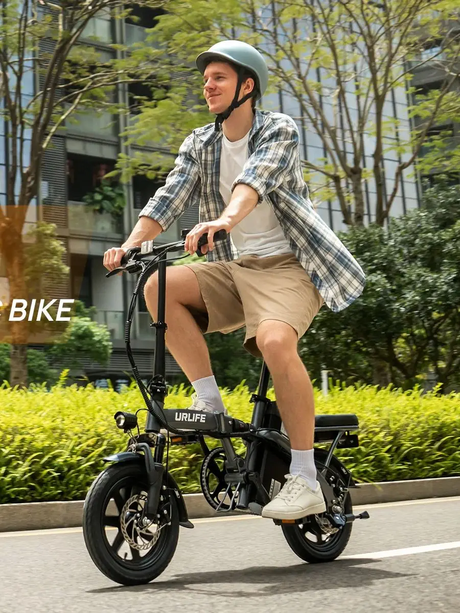 AliExpress URLIFE F1L Adult E-bike 48V 7.5Ah battery Foldable Electric Bike,250W Moter 14-inch All-terrain fat tire E-Mountain bike