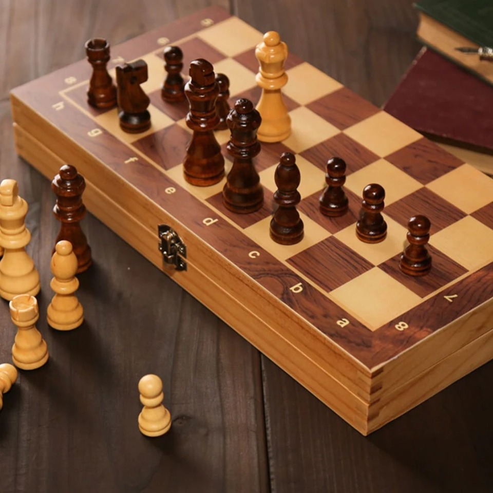  2026 29x29cm Large Chessboard Developing Strategic Thinking 3 in 1 Chess Chekers Backgammon Foldable Chess Board for Kids Adults 