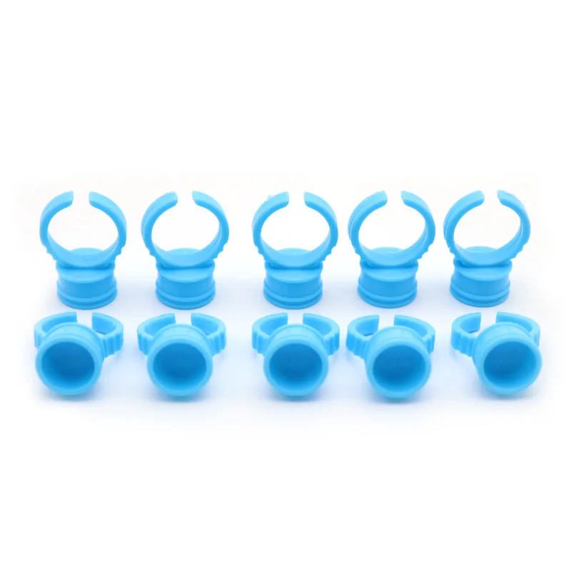 100PCS Eyelash Glue Ring Microblading Pigment Cup for Eyebrow Lip Tattoo Ink