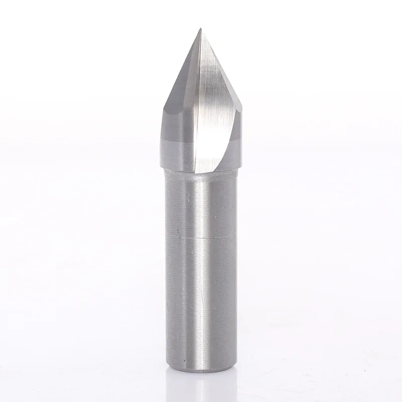 سكين نحت سكين على شكل حرف V ثلاثي الحواف مقبض 1/2 قاطعة طحن النجارة من الكربيد الصلب