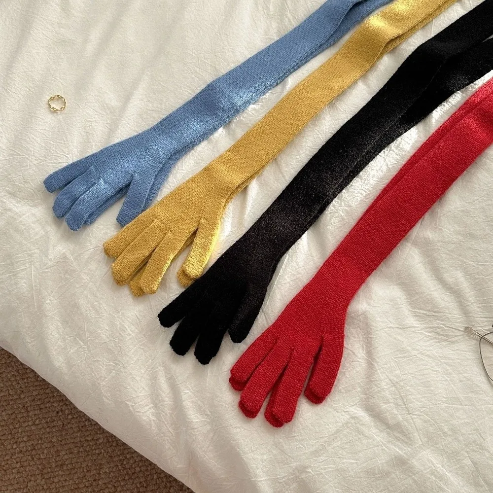 

Lightweight Little Palm Scarf Acrylic Fibers Solid Color Long and Thin Scarf Korean Style Multifunctional Creative Belt Unisex