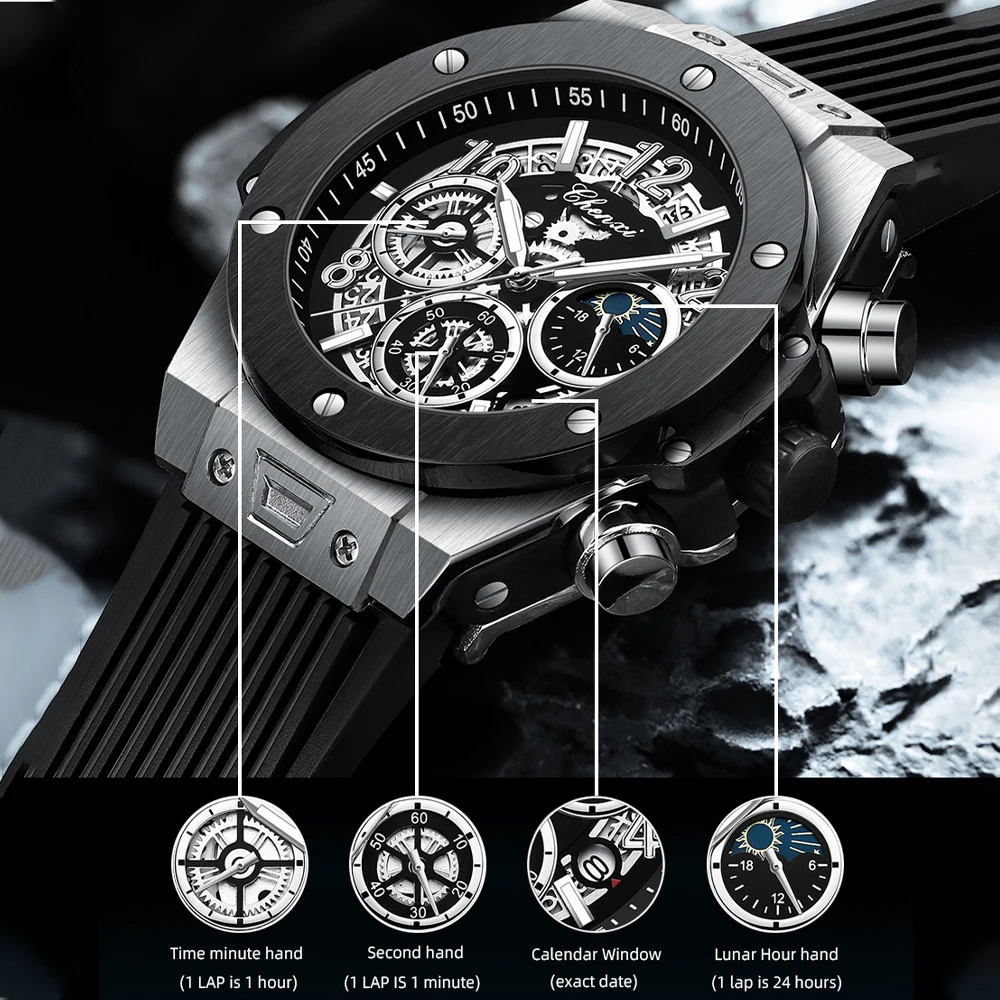 CHENXI Casual Sport Watches for Men Top Brand Luxury Military Waterproof Wrist Watch Man Clock Fashion Chronograph Wristwatch