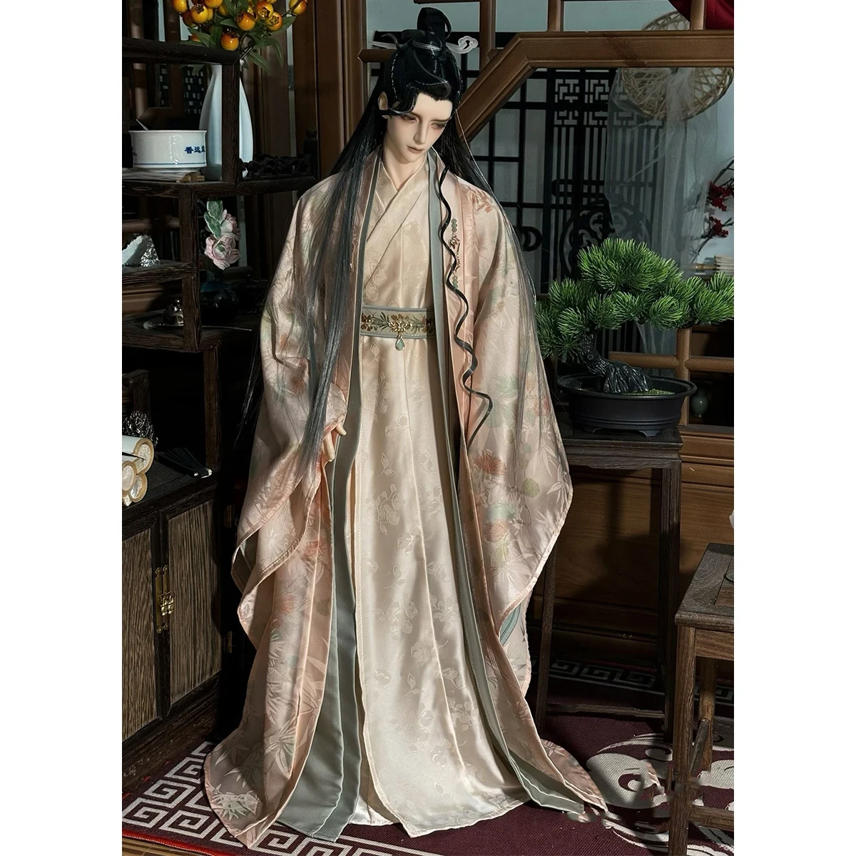 

1/3 BJD Hanfu Ancient Costume Robe Warrior Outfit For Longhun73 ID75 Strong Uncle Doll Clothes Accessories A2183