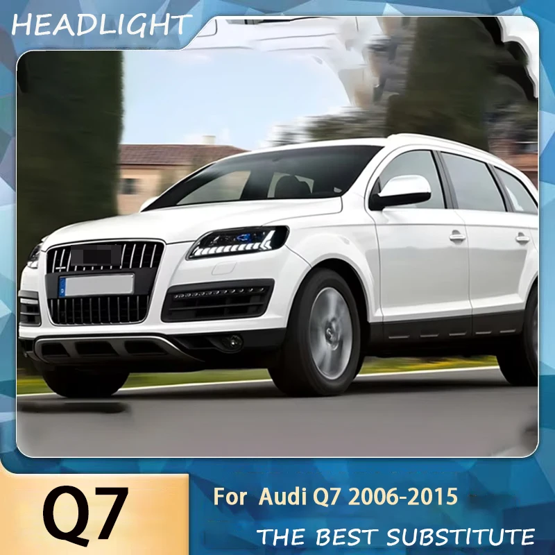Car Lights For Audi Q7 2006-2015 LED Headlight Upgrade Front Lights DRL Signal Projector Lens Automotive Accessories Plug &Play