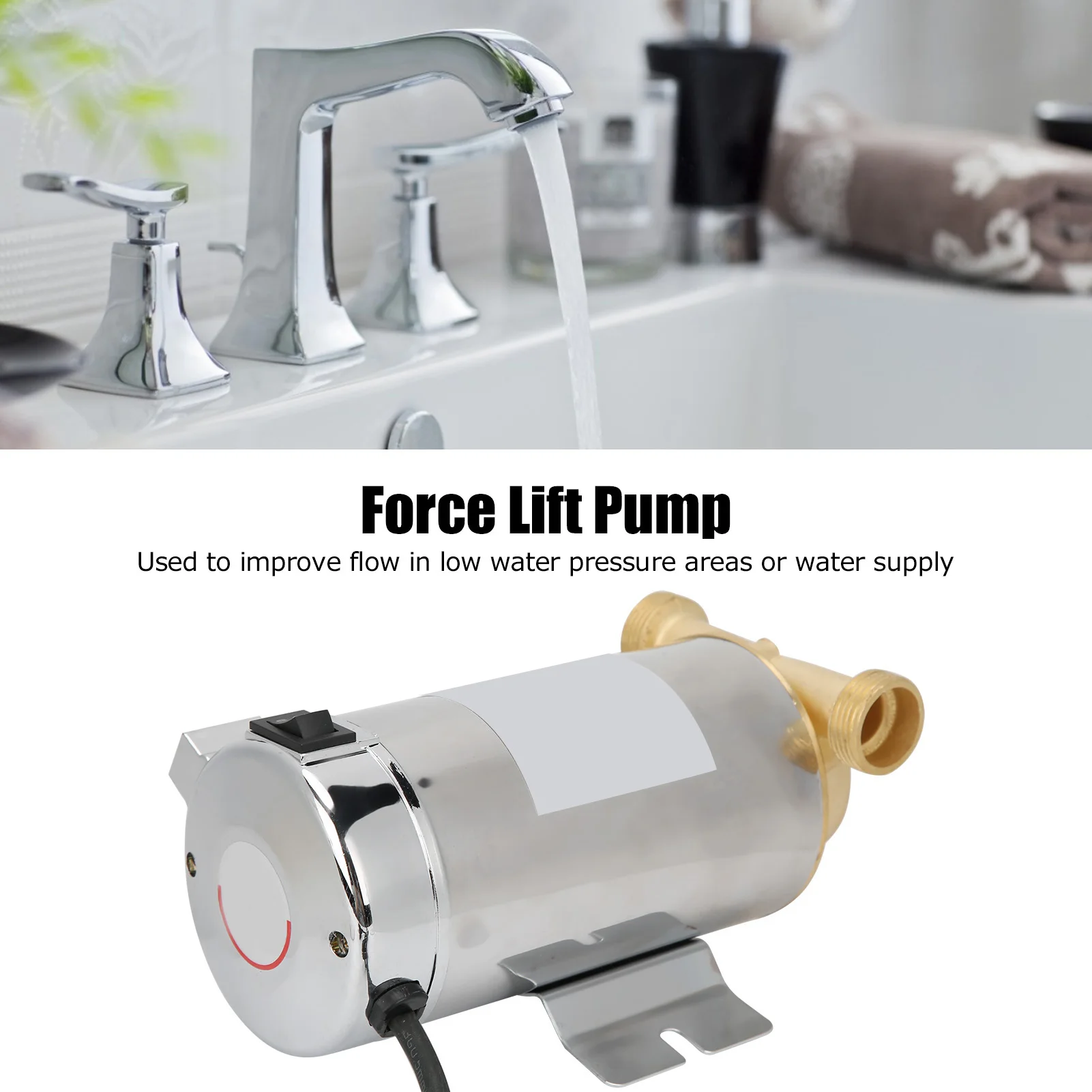 Boosterpomp Kleine automatische huishoudelijke douche Boiler Toevoerpompset 100W WG‐100