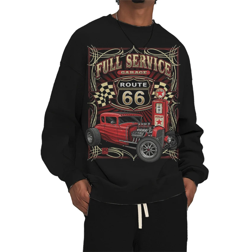 

2024 MEN'S AUTUMN/WINTER HATLESS LONG SLEEVE, PATTERN RETRO TREND STREET DAILY CASUAL STYLE, COMFORTABLE AND LOOSE HOODIE MEN
