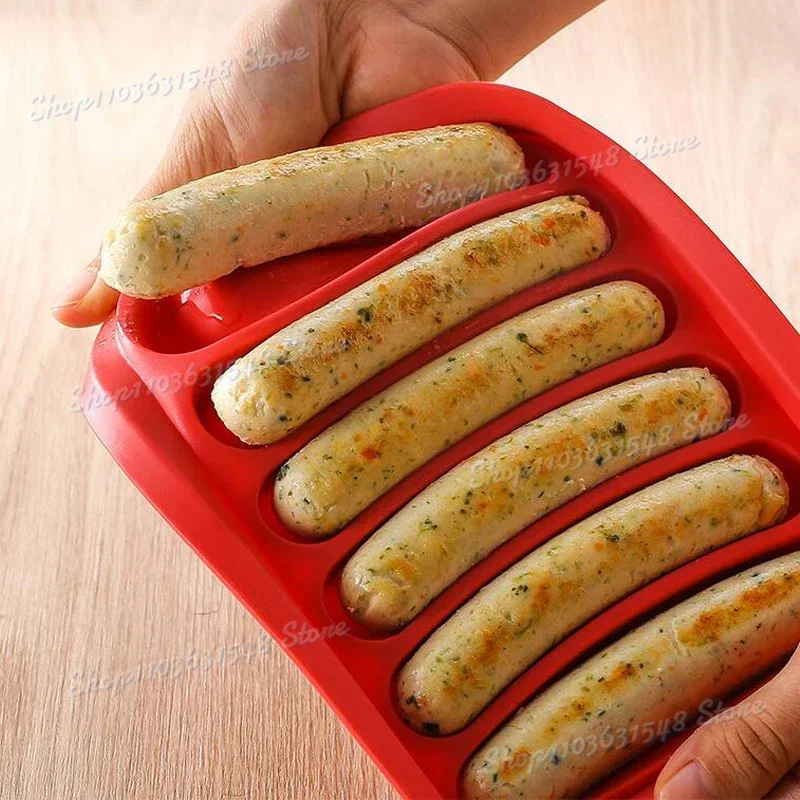 

Silicone Sausage Maker Mold DIY Handmade Hamburger Hot Dog Reusable Kitchen Accessories Gadget for Cake Baking Pie